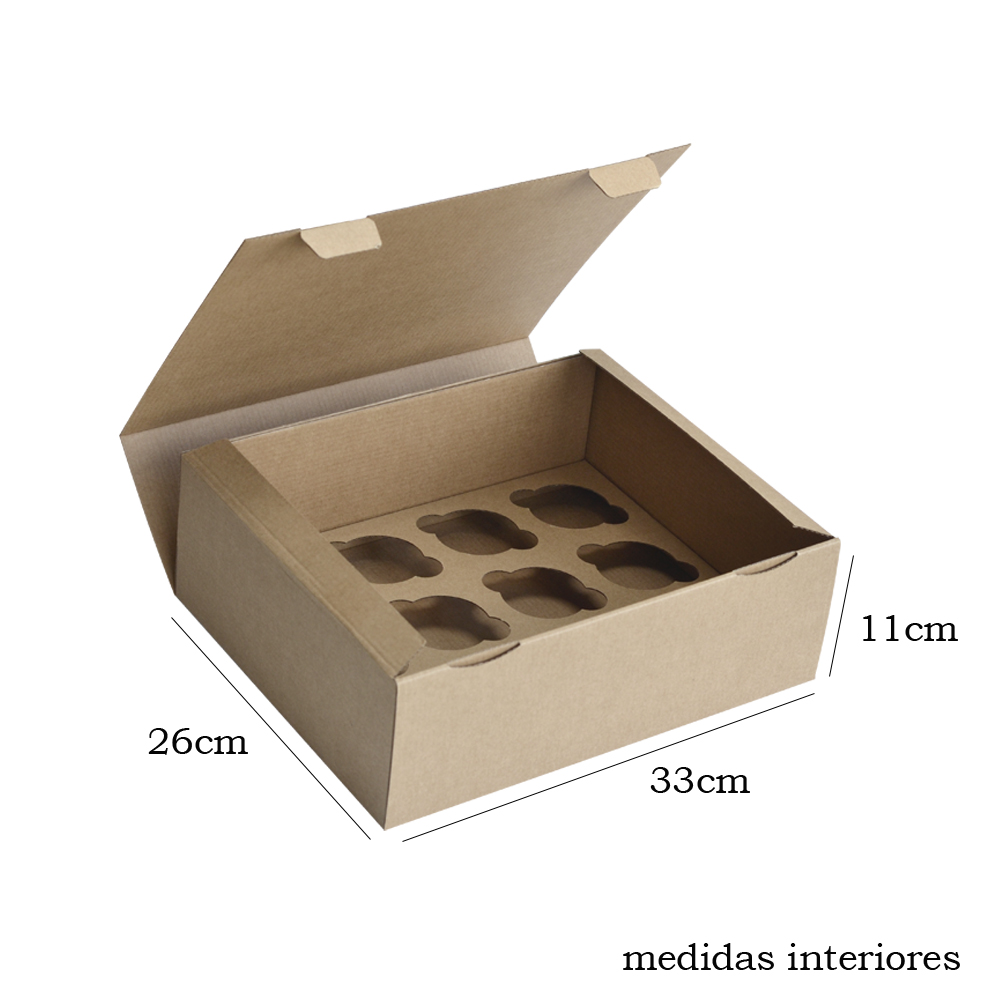 12-cupcake.jpg Caixa para 12 Cupcakes 33x26x11cm Kraft - Image 1