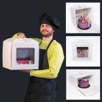 Caixa para Bolo com Janela 35x35x40cm Branca - Image 3