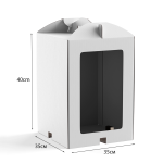 Caixa para Bolo com Janela 35x35x40cm Branca