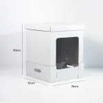 Caixa para Bolo 36x36x40cm Branca com Janela