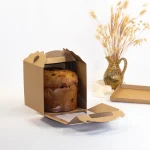 Caixa "Panettone" com Janela e divisória 18x18x18 Kraft - Image 2