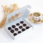 Caixa Branca para 12 Brigadeiros (com Janela e divisória) - Image 2