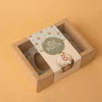 Caixa Duo de Páscoa Kraft para 2 Mini Ovos (50g) – 16x12x5cm