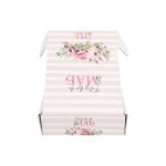 Caixa Cartão Branca 14x14x5cm 6 brigadeiros Dia da Mãe Riscas Rosa - Image 2