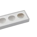 Caixa Cartolina Branca com Tampa PVC para 4 Brigadeiros 18×5,5x5cm - Image 3