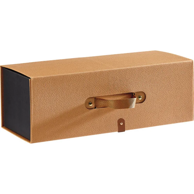 010500000048.webp Caixa Cartão Presente Preto / imitação pele Fecho Magnético c/ Alça 37x15x13cm – Norpack - Image 1