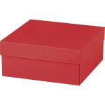 Caixa Cartão Presente Vermelha c/ Tampa Separada 17,7x17,7x7,5cm – Norpack