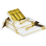 Caixa P/ Chocolates Branca/Dourada 4 Linhas 15,5x15,5x3,3cm – Norpack - Image 3