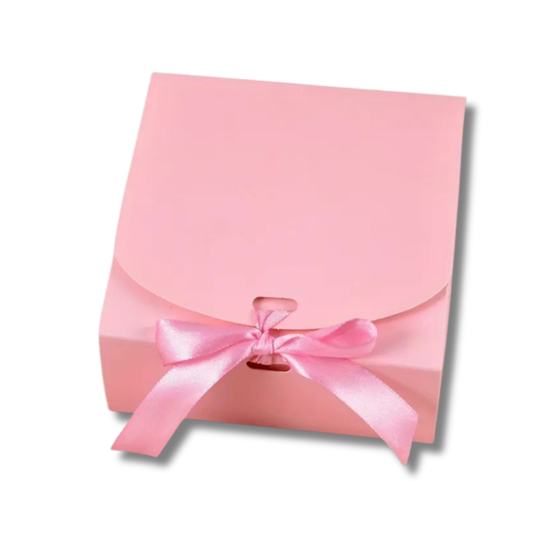 010500000361-2.png Caixa Cartolina Rosa c/ Fita 11,5x11,5x5cm Pack 15 unidades – Norpack - Image 1