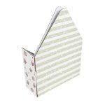 Caixa Cartão Branca Envelope 20x7x16+29cm Riscas Verdes – Norpack - Image 2
