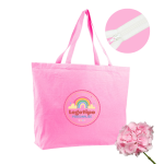 Saco Algodão / Tote Bag Rosa 45x40x12cm c/ fecho e bolsa interior c/ impressão 1 face – Norpack