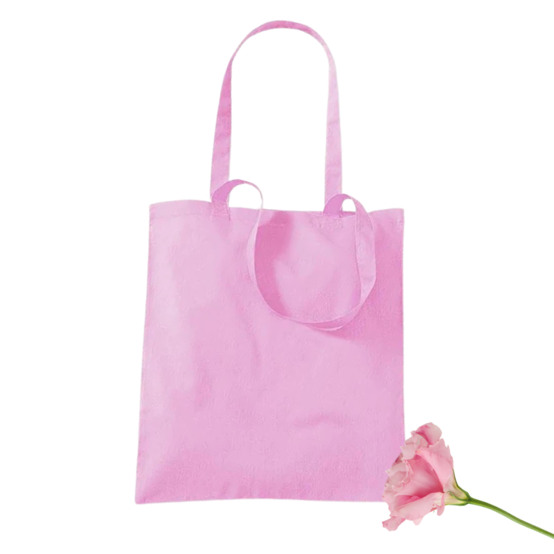 031900000004-1.png Saco Algodão / Tote Bag Rosa 38x42cm c/ alças compridas – Norpack - Image 1