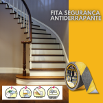 Rolo fita antiderrapante 25mmx5mts amarela/preta – Norpack