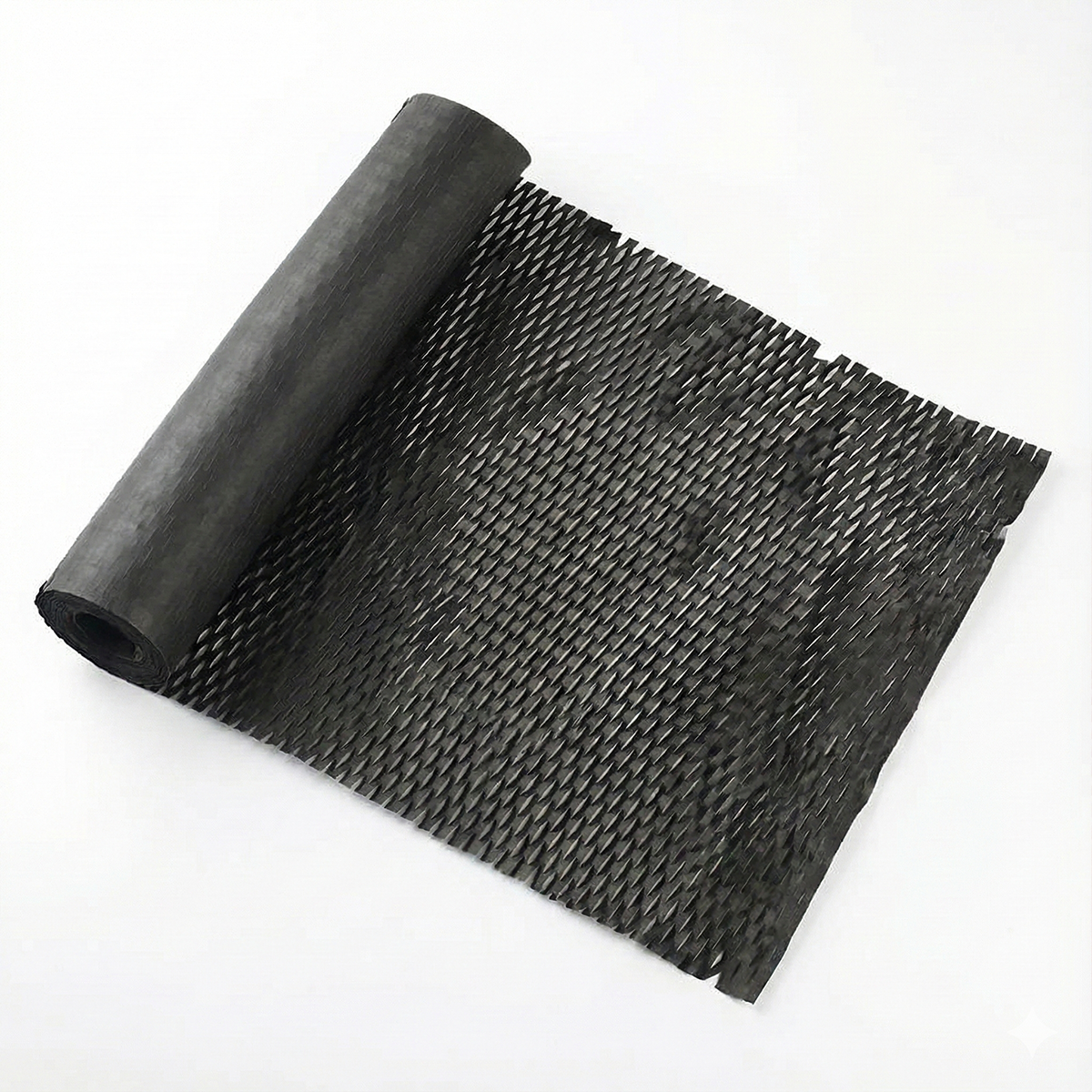090200000072.png Rolo Papel Preto Perfurado Extensivel ES Paperstrips "Favo de Mel" 50cmx10mtrs – Norpack - Image 1