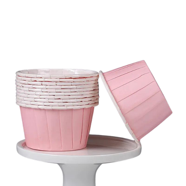 1-1-7.png Copo Papel Queques/ Cupcake/Pastelaria Rosa/Branco 5x6,5x4cm - Pack 50 – Norpack - Image 1