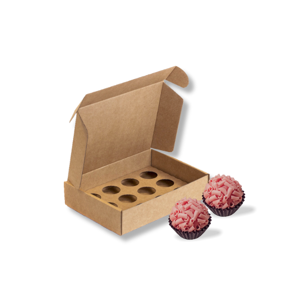 10-1-1.png Caixa Cartão Kraft 195x145x45mm p/ 12 Brigadeiros – Norpack - Image 1