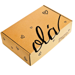 Caixa Postal C/ Padrão Olá em preto – Envio de Encomendas com Estilo – Norpack