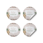 Etiqueta Autocolante Páscoa 4,5 cm Verde | Pack 24 Unidades – Norpack