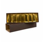 Caixa Cartão Chocolates Castanha e Dourada 7 linhas 24,5x7x4,5cm – Norpack - Image 2