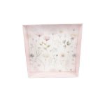 Caixa Cartolina Rosa Claro c/ Padrão Floral c/ Tampa PVC 20x20x5cm – Norpack - Image 5