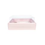 Caixa Cartolina Rosa Claro c/ Padrão Floral c/ Tampa PVC p/ Bento cake + 3 brigadeiros 20x16x5cm – Norpack - Image 2