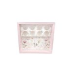 Caixa Cartolina Rosa Claro c/ Padrão Floral c/ Tampa PVC p/ 8 brigadeiros + espaço livre 22x20x5cm – Norpack - Image 5