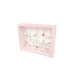 Caixa Cartolina Rosa Claro c/ Padrão Floral c/ Tampa p/ 12 brigadeiros 20x16x5cm – Norpack - Image 4