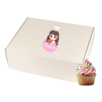 Caixa Cartão Micro Branca p/ 12 Cupcakes 33,5x26x11cm s/ janela c/ impressão – Norpack - Image 2