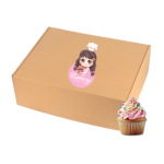 Caixa Cartão Micro Kraft p/ 12 Cupcakes 33,5x26x11cm s/ janela c/ impressão – Norpack - Image 4