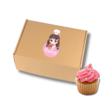Caixa Cartão Micro Kraft p/ 6 Cupcakes 25,5x18,5x11cm s/ janela c/ impressão – Norpack - Image 2