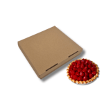 Caixa Cartão Micro Kraft c/ tampa incorporada 265mmx265mmx50mm p/ Bolos e Tartes – Norpack - Image 3