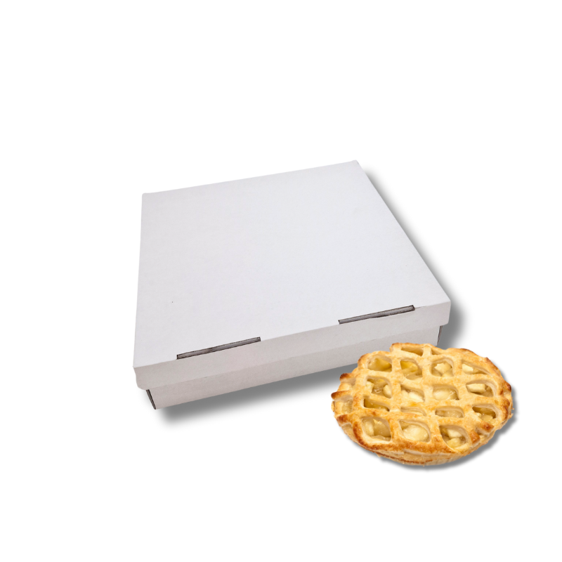 110500000016.png Caixa Cartão Micro Branca c/ tampa incorporada 300mmx300mmx70mm p/ Bolos e Tartes – Norpack - Image 1