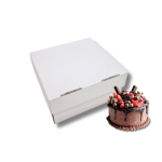 Caixa Cartão Micro Branca c/ tampa incorporada 300mmx300mmx150mm p/ Bolos e Tartes – Norpack