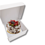 Caixa Cartão Micro Branca c/ tampa incorporada 300mmx300mmx150mm p/ Bolos e Tartes – Norpack - Image 4