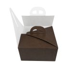 Caixa Cartão p/ Bolos c/ Tampa Castanho Delizia 24,5x17x7cm – Norpack - Image 2