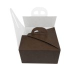 Caixa Cartão p/ Bolos c/ Tampa Castanho Delizia 24,5x17x7cm – Norpack - Image 4