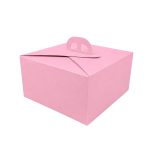 Caixa Cartão p/ Bolos c/ Pegas Rosa Top Class 25x25x12cm – Norpack
