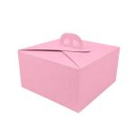 Caixa Cartão p/ Bolos c/ Pegas Rosa Top Class 25x25x12cm – Norpack - Image 4