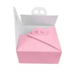 Caixa Cartão p/ Bolos c/ Pegas Rosa Top Class 25x25x12cm – Norpack - Image 6