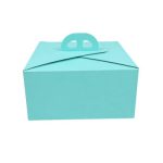Caixa Cartão p/ Bolos c/ Pegas Azul Top Class 25x25x12cm – Norpack - Image 5