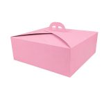 Caixa Cartão p/ Bolos c/ Pegas Rosa Top Class 33x33x12cm – Norpack