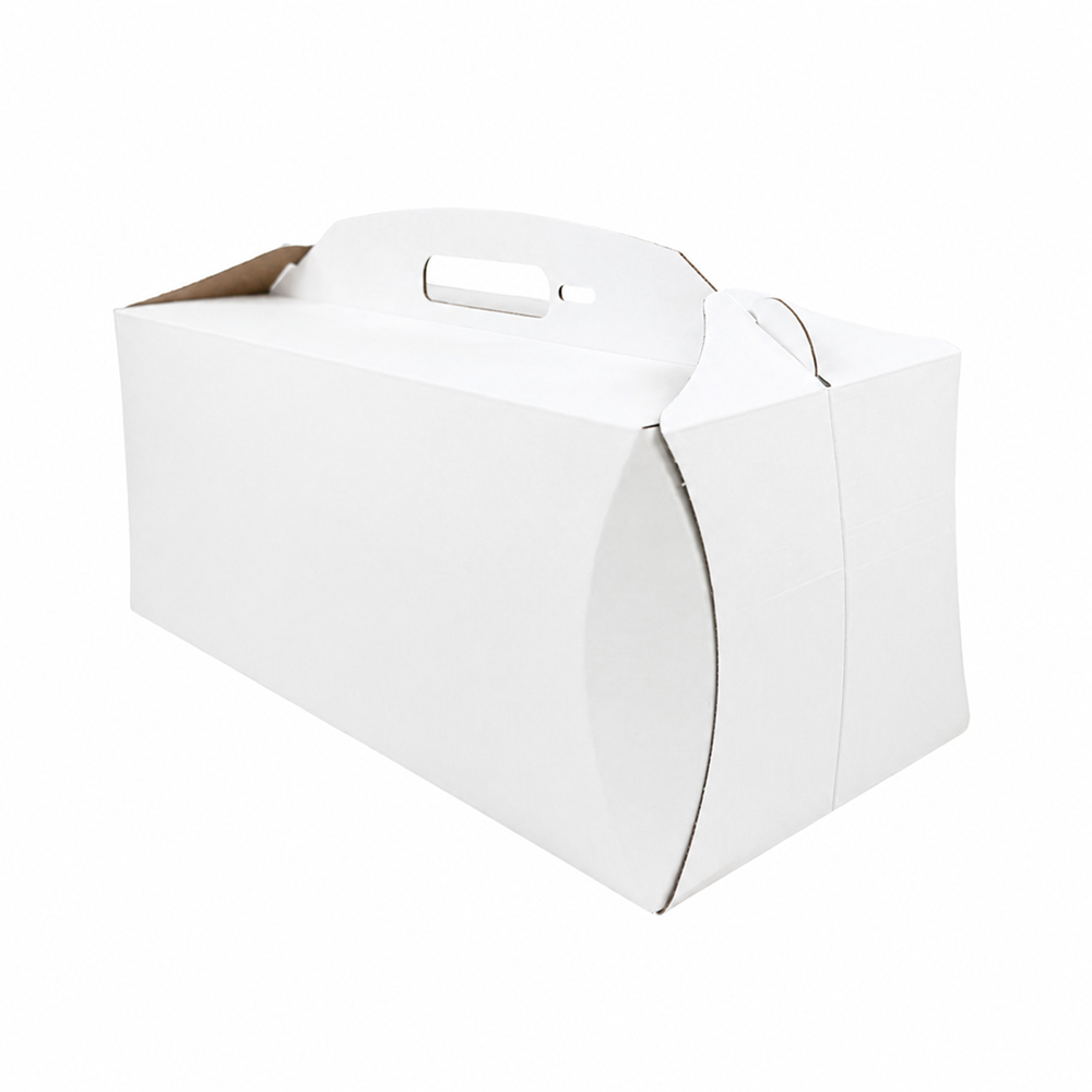110500000140_1n.jpg Caixa Cartão p/ Tortas c/ Pegas Branco Tronchetto 17,5x35x15cm – Norpack - Image 1