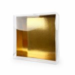 Caixa Cartão Ondulado p/ Bolos c/ Tampa PVC Branco Vistaldoce 21x21x6/8cm – Norpack - Image 2