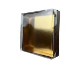 Caixa Cartão Ondulado p/ Bolos c/ Tampa PVC Castanho Vistaldoce 25x25x6/8cm – Norpack - Image 2