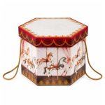 Caixa Cartão p/ Panettone 1Kg c/ Tampa e Cordão Coleção Carrossel 24x24x18cm – Norpack - Image 3