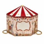 Caixa Cartão p/ Panettone 1Kg c/ Tampa e Cordão Coleção Circo 25x25x18/28cm – Norpack - Image 3