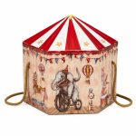 Caixa Cartão p/ Panettone 1Kg c/ Tampa e Cordão Coleção Circo 25x25x18/28cm – Norpack - Image 2
