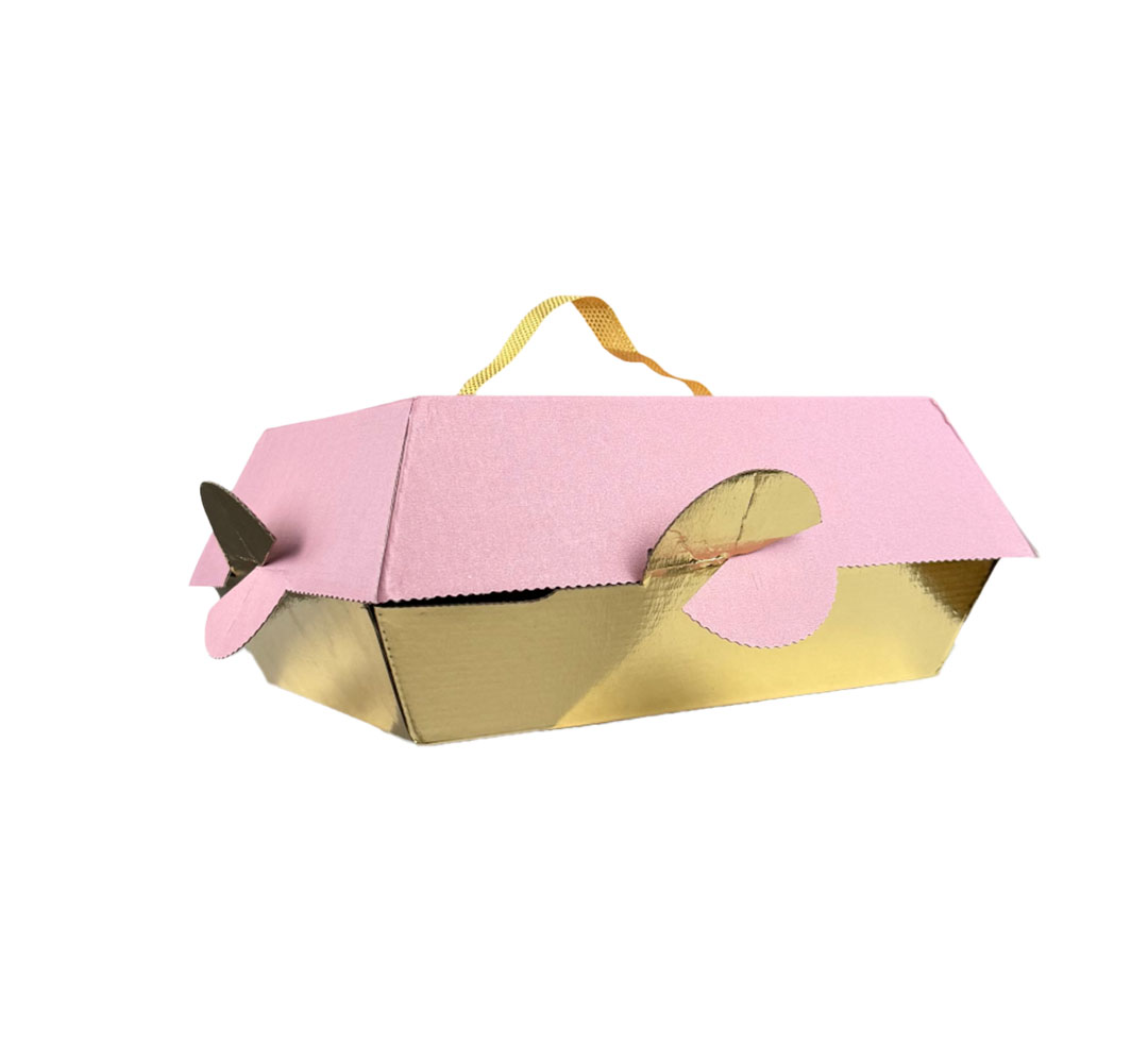 110500000154_1.jpg Caixa Cartão Rosa p/ Bolos / Bentô Cake c/ Fita Coperchio 17,5x12,5x9cm – Norpack - Image 1