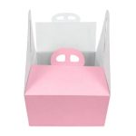 Caixa Cartão p/ Bolos c/ Pegas Rosa Top Class 21x21x12cm – Norpack - Image 4