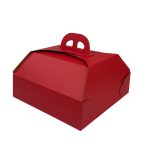 Caixa Cartão p/ Bolos c/ Pegas Vermelho Scrigno 25x25x12cm – Norpack